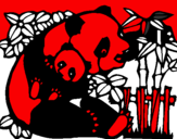 Dibuix Mare Panda pintat per daniel