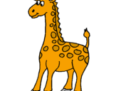 Dibuix Girafa pintat per selva