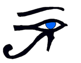 Dibuix Ull Horus pintat per nerea gonzalez 