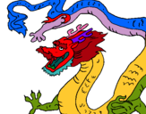 Dibuix Drac xinès  pintat per arnau