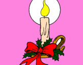 Dibuix Espelma de nadal pintat per ITZIAR