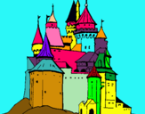 Dibuix Castell medieval pintat per chiguna