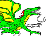 Dibuix Drac rèptil pintat per drac