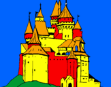 Dibuix Castell medieval pintat per alba costa