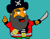 Dibuix Pirata pintat per marina
