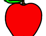 Dibuix poma pintat per joan