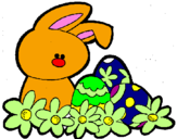 Dibuix Conillet de Pasqua pintat per MARIA Q 