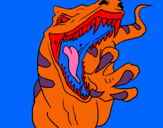 Dibuix Velociraptor II pintat per francesc