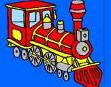 Dibuix Tren pintat per diego