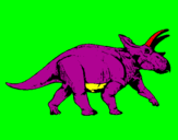 Dibuix Triceratops pintat per martina