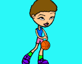 Dibuix Jugadora de bàsquet pintat per anònim