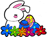 Dibuix Conillet de Pasqua pintat per cristina