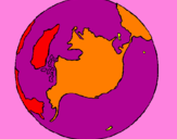 Dibuix Planeta Terra pintat per nuria