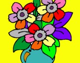 Dibuix Gerro de flors pintat per GLORIA