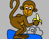 Dibuix Mono pintat per MARGA