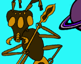 Dibuix Formiga alienigena pintat per monice