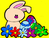 Dibuix Conillet de Pasqua pintat per Ruth