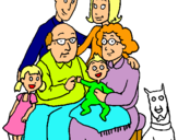 Dibuix Família pintat per CRISTINA