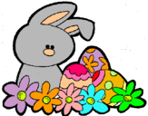 Dibuix Conillet de Pasqua pintat per lidia