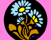 Dibuix Gravat amb flors pintat per giuliana