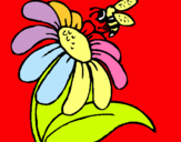 Dibuix Margarida amb abella pintat per JANA