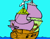 Dibuix Vaixell pintat per joan y andrea
