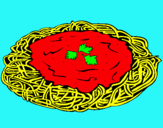 Dibuix Espaguetis amb formatge pintat per MARINA