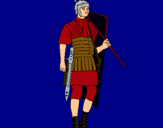 Dibuix Soldat romà  pintat per mirel