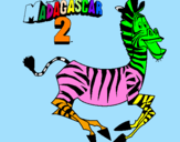Dibuix Madagascar 2 Marty pintat per MERITXELL