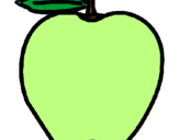 Dibuix poma pintat per platan