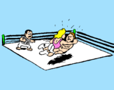 Dibuix Lluita en el ring  pintat per ROGER CARRERÓ