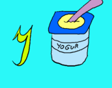 Dibuix Iogurt pintat per MNBVCXZASDFGHJKÑQWER