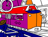 Dibuix Estació de ferrocarrils pintat per ALEX CABELLO