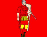 Dibuix Soldat romà  pintat per mateu