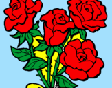Dibuix Ram de roses pintat per marta