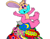 Dibuix Conill de Pasqua pintat per júlia