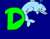 Dibuix Dofí pintat per marina tolosa ramon