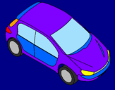 Dibuix Cotxe vist des de dalt  pintat per mónica losada