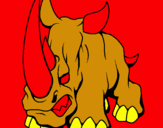 Dibuix Rinoceront II pintat per t-rex
