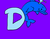 Dibuix Dofí pintat per ADRIÀ
