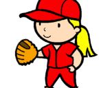 Dibuix Jugadora de beisbol  pintat per dalila