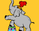 Dibuix Elefant pintat per jose i mama