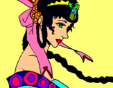 Dibuix Princesa xinesa pintat per Rosa  maril