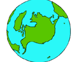 Dibuix Planeta Terra pintat per julia