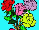 Dibuix Ram de roses pintat per lourdes