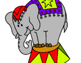 Dibuix Elefant actuant pintat per ivan