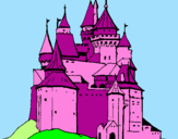 Dibuix Castell medieval pintat per mónica losada