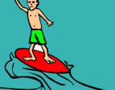 Dibuix Surfista pintat per alex