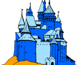 Dibuix Castell medieval pintat per MARIA