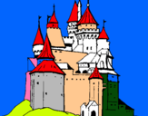 Dibuix Castell medieval pintat per aina